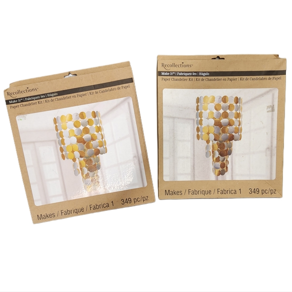 Recollections Gold Geometric Art Cardboard Chandeliers Party Or Other 2x